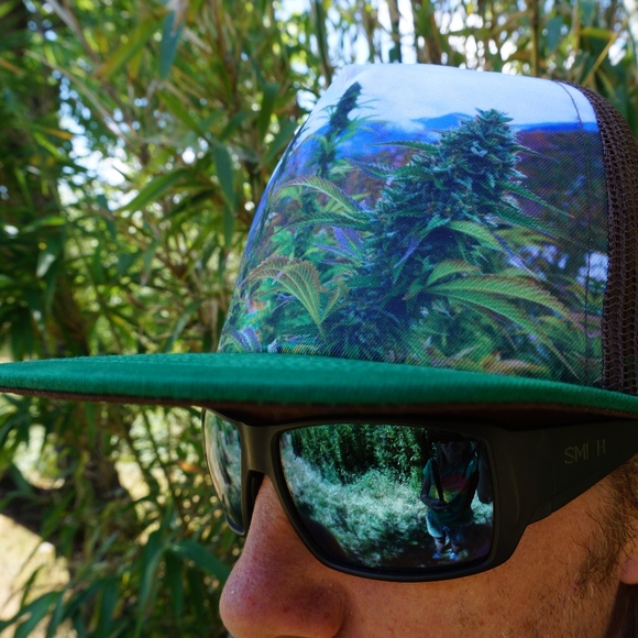 Radical Roots Art Accessories - Green Ganja Trucker/Flat Brim/Baseball Hat